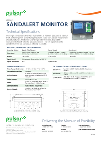 Thumbnail of document Data Sheet - SandAlert Monitor